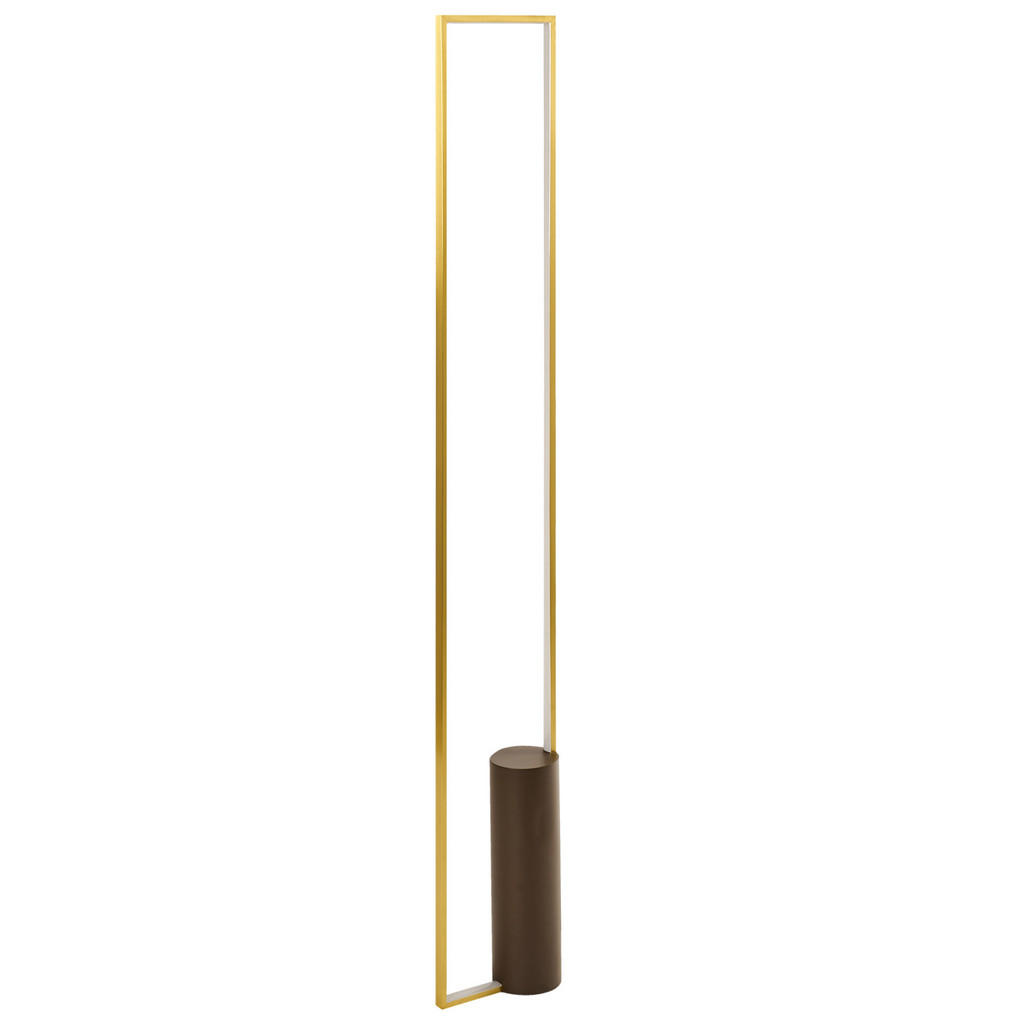 Beliani LED STOJACÍ LAMPA Zlatá/Hnědá Patricio