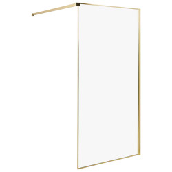 Beliani SPRCHOVÁ ZÁSTĚNA 100/190 cm Zlatá Waspam