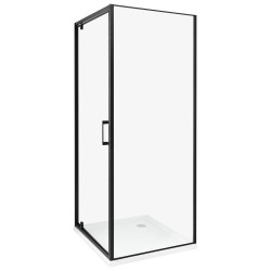 Beliani SPRCHOVÝ KOUT 70/70/185 cm Černý Darli