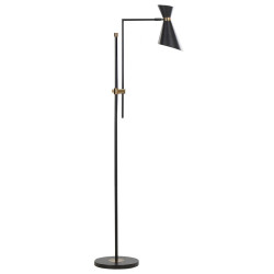 Beliani STOJACÍ LAMPA Černá Melawi