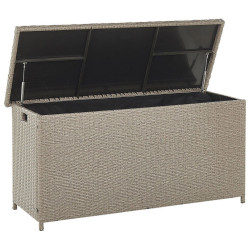 Beliani ÚLOŽNÝ BOX NA POLSTROVÁNÍ Ratan taupe 126/46 cm Modena