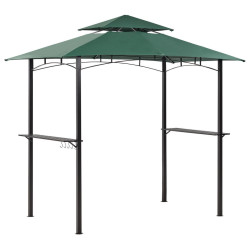 Beliani ZAHRADNÍ PAVILON Ocel tmavě zelený 240/148 cm Naro
