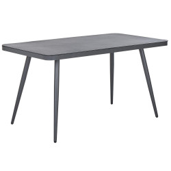 Beliani ZAHRADNÍ STŮL Hliník šedý 140/80 cm Lipari