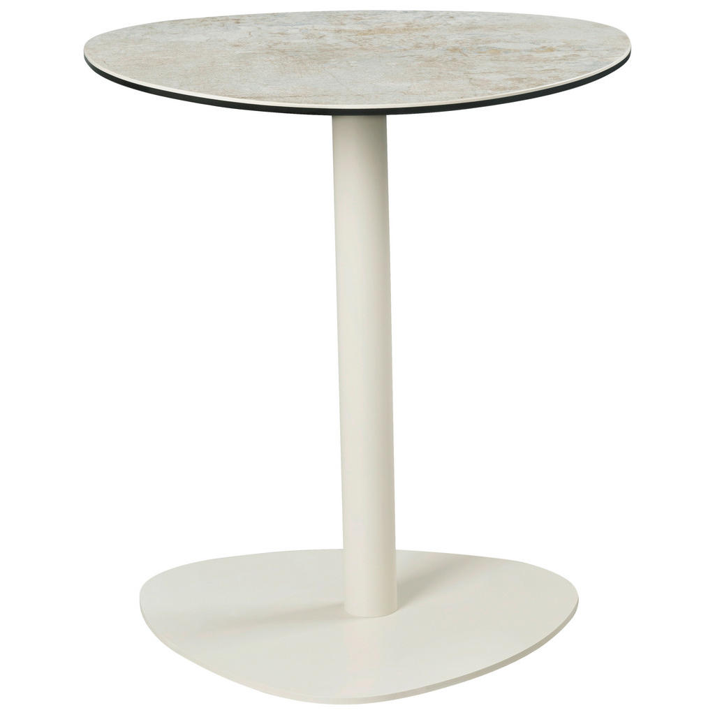 Belluti KONFERENČNÍ STOLEK, šedohnědá, šedobílá, kov, sklo, keramika, 50/50/54 cm