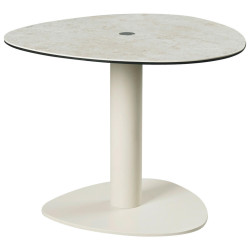 Belluti KONFERENČNÍ STOLEK, šedohnědá, šedobílá, kov, sklo, keramika, 58/58/46-64 cm