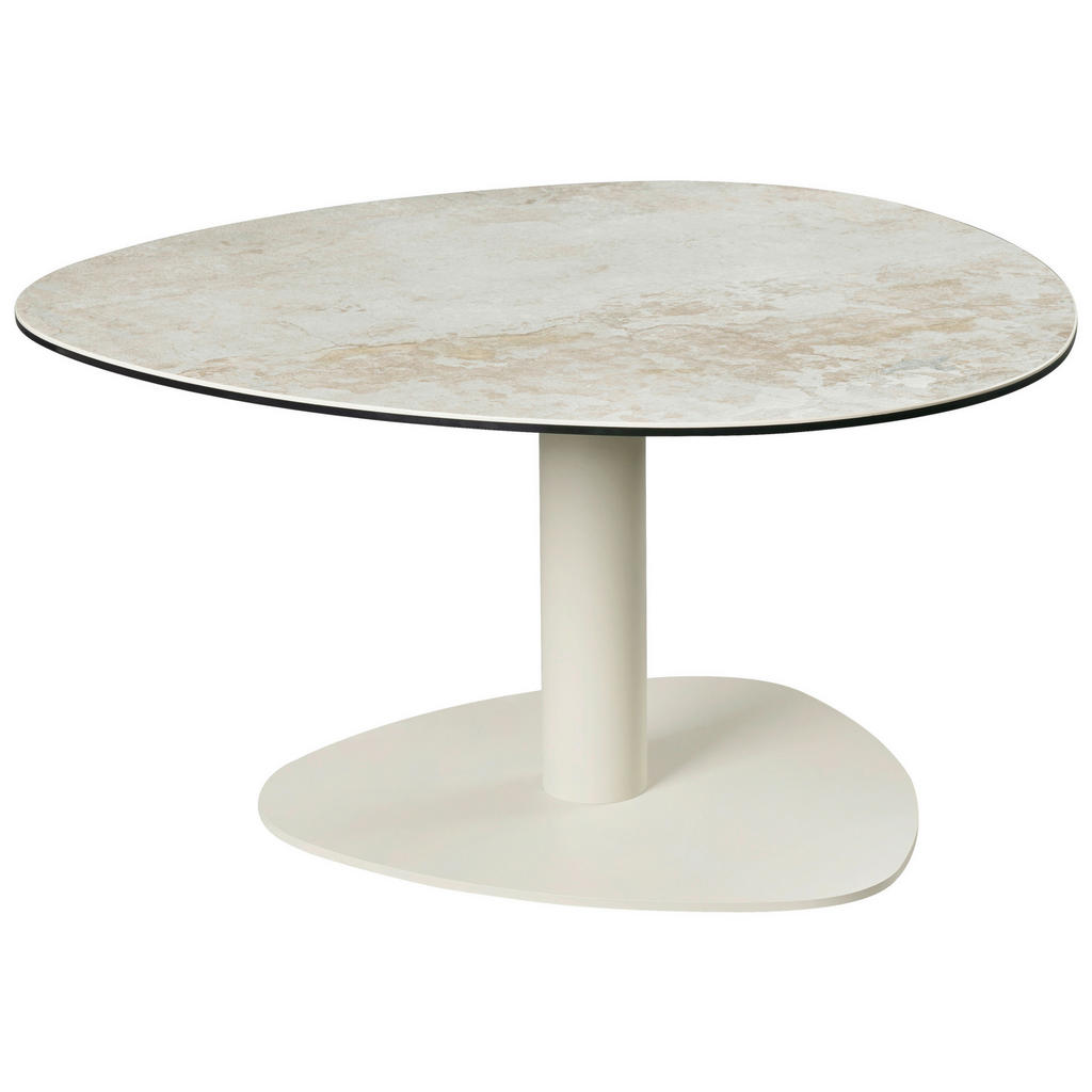 Belluti KONFERENČNÍ STOLEK, šedohnědá, šedobílá, kov, sklo, keramika, 74/74/38 cm