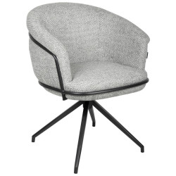 Belluti ŽIDLE S PODRUČKAMI, železo, buklé, šedá, černá