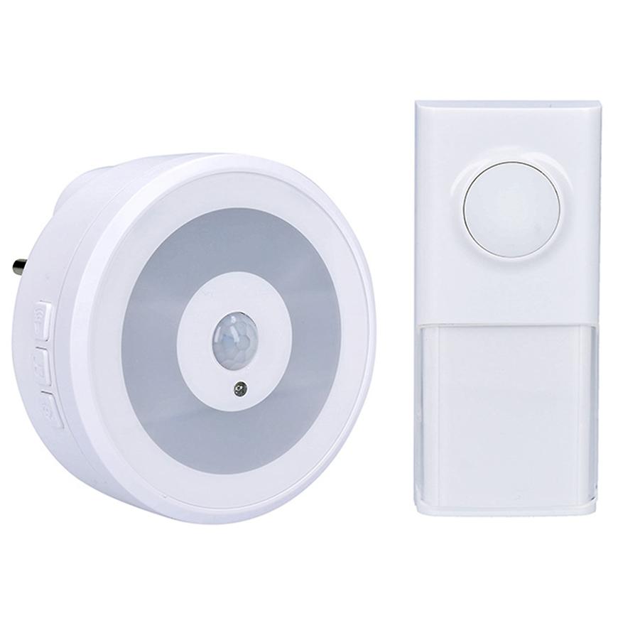 BEzdrátový zvonek s nočním světlem senzor pohybu bílý