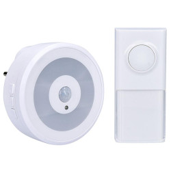 BEzdrátový zvonek s nočním světlem senzor pohybu bílý