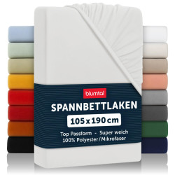 Blumtal PROSTĚRADLA s napínacím mechanismem, 2 ks, 105/190/30 cm, přírodní