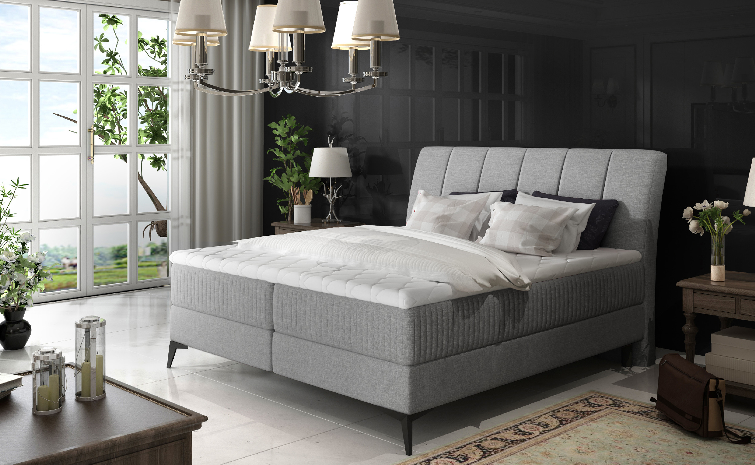 Boxspring Aderito Barva korpusu: Sawana 21, Rozměr: 140 x 200 cm
