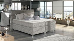 Boxspring Amadeo Rozměr: 140 x 200 cm, látka: Berlin  01, Varianta: S LED osvětlení