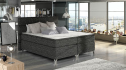 Boxspring Amadeo Rozměr: 140 x 200 cm, látka: Berlin 02, Varianta: S LED osvětlení