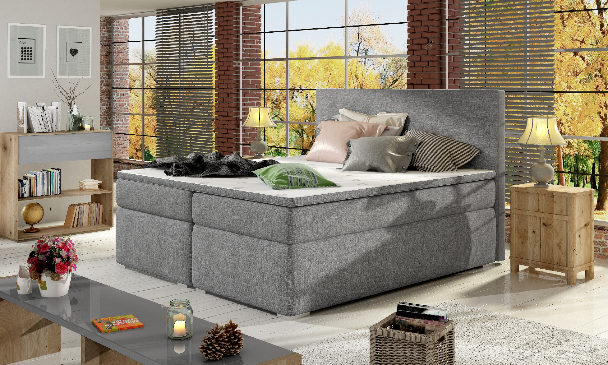 Boxspring Bolero Barva korpusu: Sawana 21, Rozměr: 140 x 200 cm