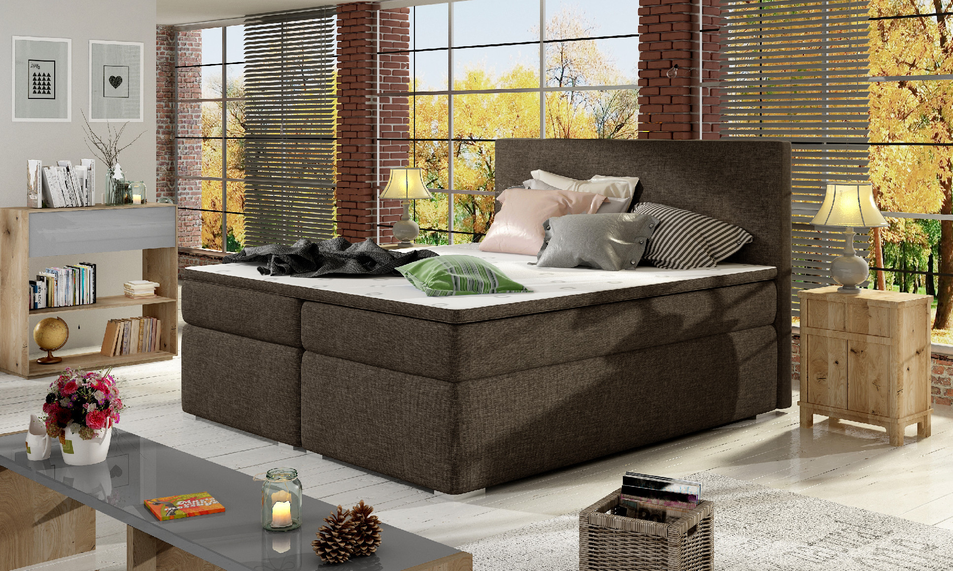 Boxspring Bolero Barva korpusu: Sawana 26, Rozměr: 140 x 200 cm