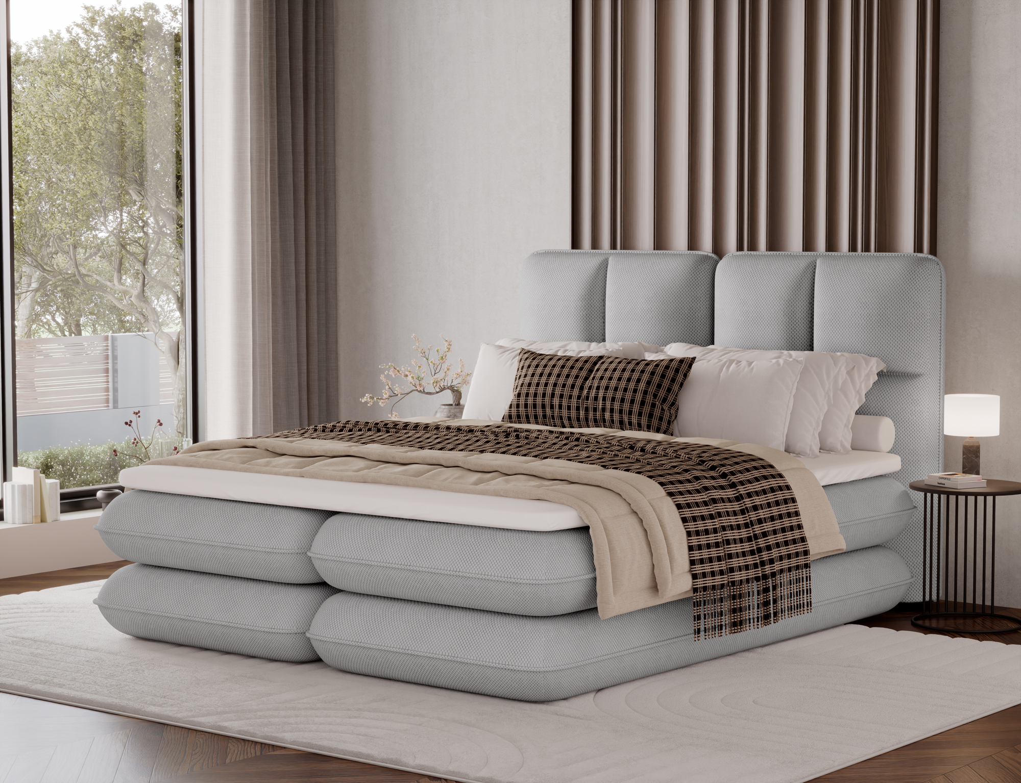 Boxspring Tonila Rozměry: 140 x 200 cm, látka: Calmora 4