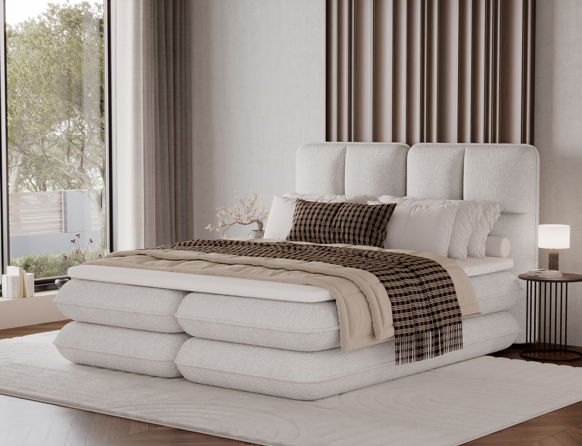 Boxspring Tonila Rozměry: 140 x 200 cm, látka: Royal 1