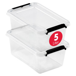 BOXXivo ÚLOŽNÉ boxy s víkem 5 l v sadě po 2 ks
