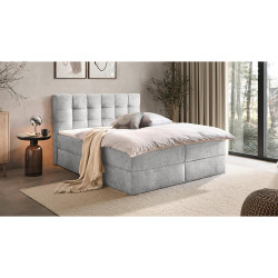Boxxx AMERICKÁ POSTEL, 160/200 cm, světle šedá