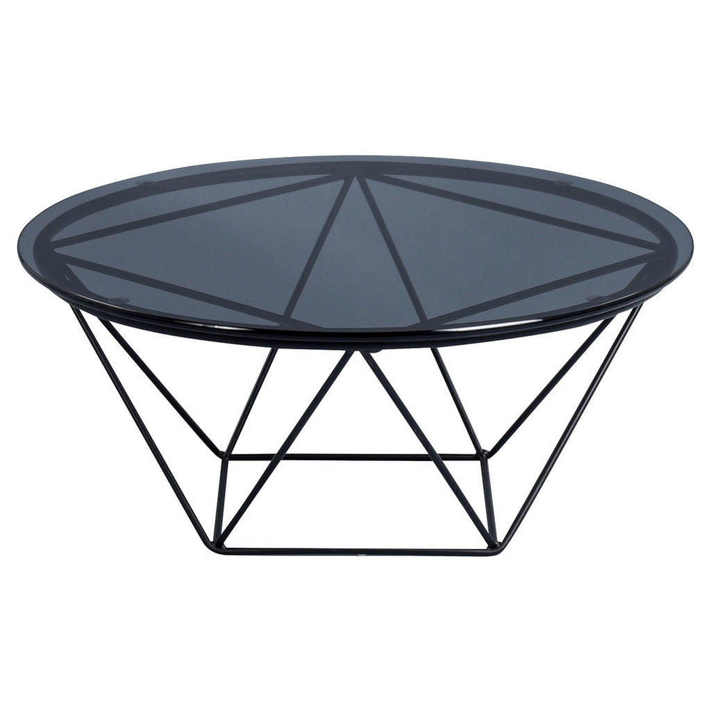 Boxxx KONFERENČNÍ STOLEK, šedá, černá, kov, sklo, 70/70/30 cm