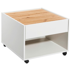 Boxxx KONFERENČNÍ STOLEK, bílá, dub artisan, kompozitní dřevo, 60/60/45 cm