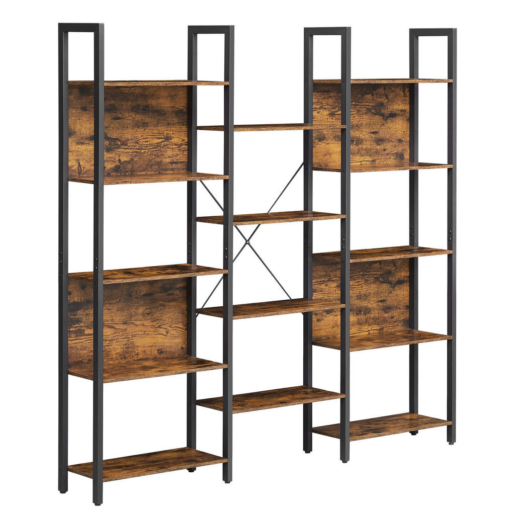 Boxxx REGÁL, hnědá, černá, 158/166/24 cm