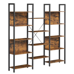 Boxxx REGÁL, hnědá, černá, 158/166/24 cm