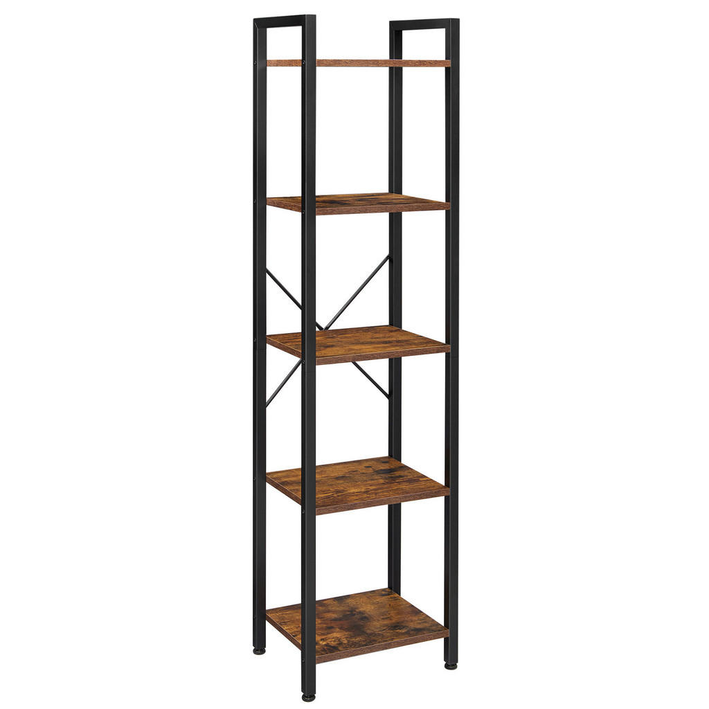 Boxxx REGÁL, hnědá, černá, 39,6/154/30 cm