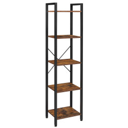 Boxxx REGÁL, hnědá, černá, 39,6/154/30 cm