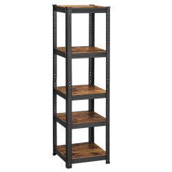 Boxxx REGÁL, hnědá, černá, 37/150/37 cm