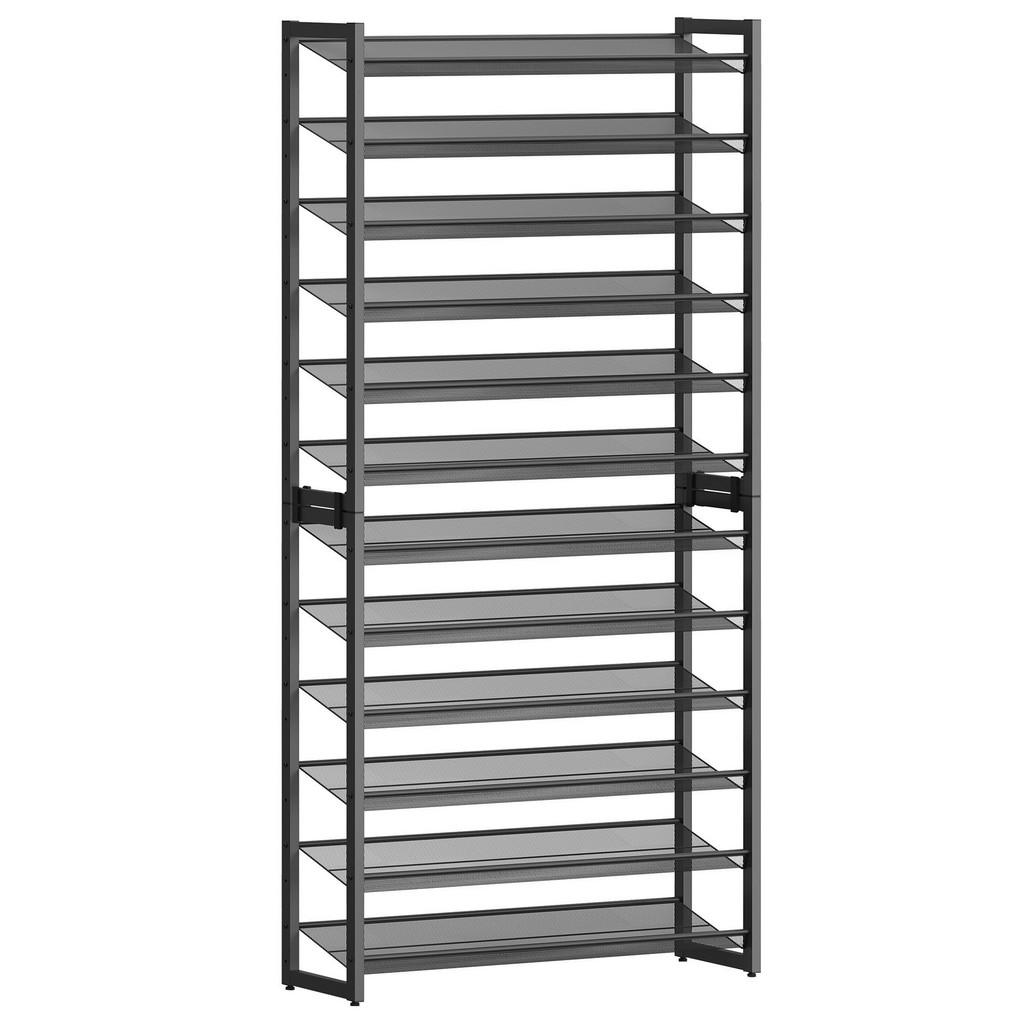 Boxxx REGÁL NA BOTY, černá, 92.5/223/30.7 cm