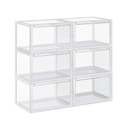 Boxxx REGÁL NA BOTY, průhledné, 72/66/28 cm