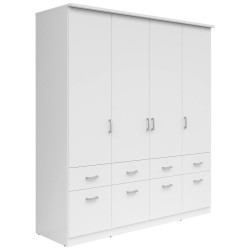 Boxxx ŠATNÍ SKŘÍŇ, bílá, 181/199/58 cm