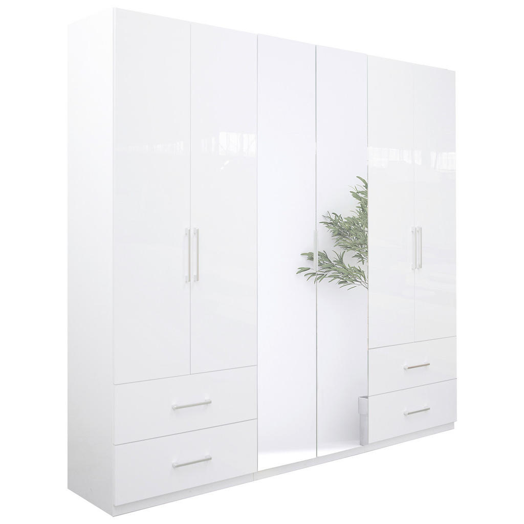 Boxxx ŠATNÍ SKŘÍŇ, bílá, vysoce lesklá bílá, 269/211/55 cm