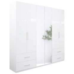 Boxxx ŠATNÍ SKŘÍŇ, bílá, vysoce lesklá bílá, 269/211/55 cm
