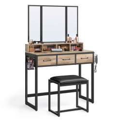 Boxxx TOALETNÍ STOLEK, černá, barvy dubu, 90/40/141 cm