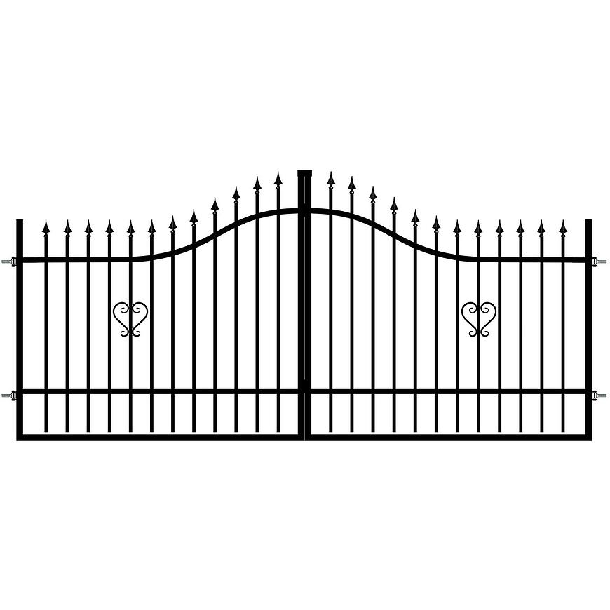 BRÁNA DVOUKŘÍDLÁ TOPAZ 130-160 X 350 CM