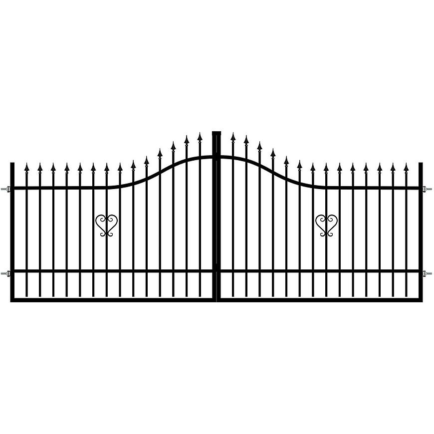 BRÁNA DVOUKŘÍDLÁ TOPAZ 130-160 X 400 CM