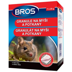 Bros - Granule na myši, krysy a potkany 7 x 20 g