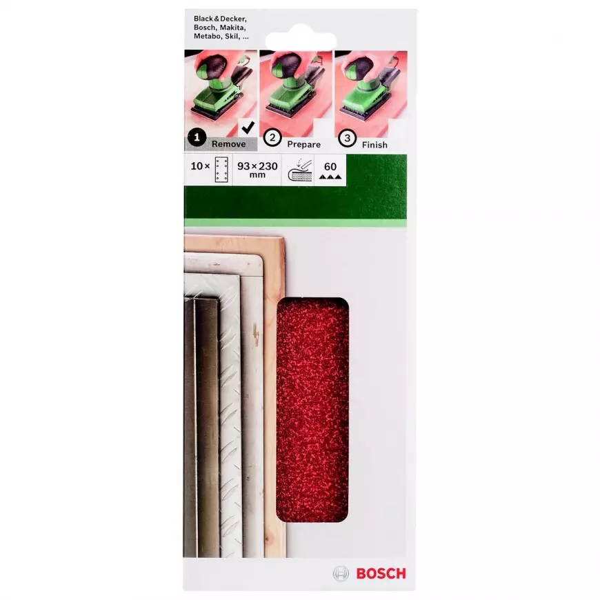 Brusný papír Ř93x230 Mm, G60, 8 Děr, Svorka