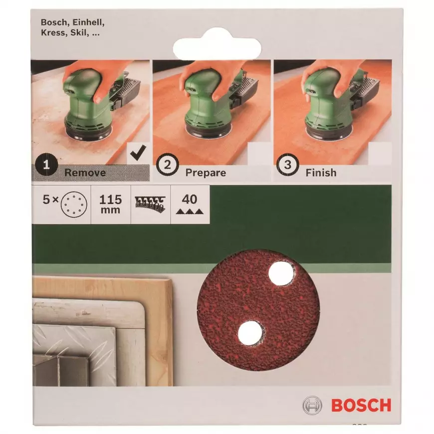 Brusný papír Řř115 Mm, G40, Barva, 8 Děr, Suchý Zip