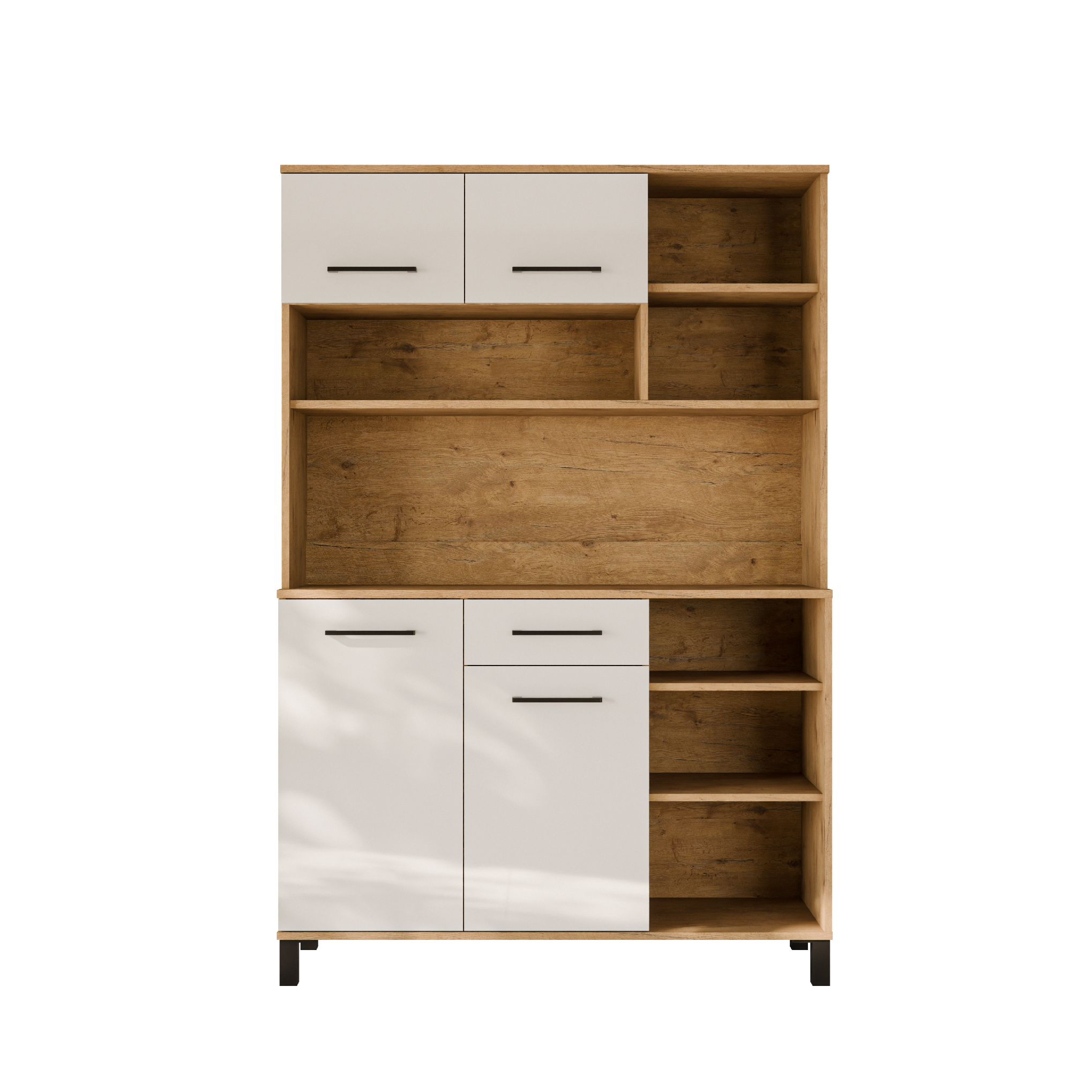 Buffet Vigo WHHG 120 Barva korpusu: Dub Lancelot, Barva dvířek: Bílý lesk