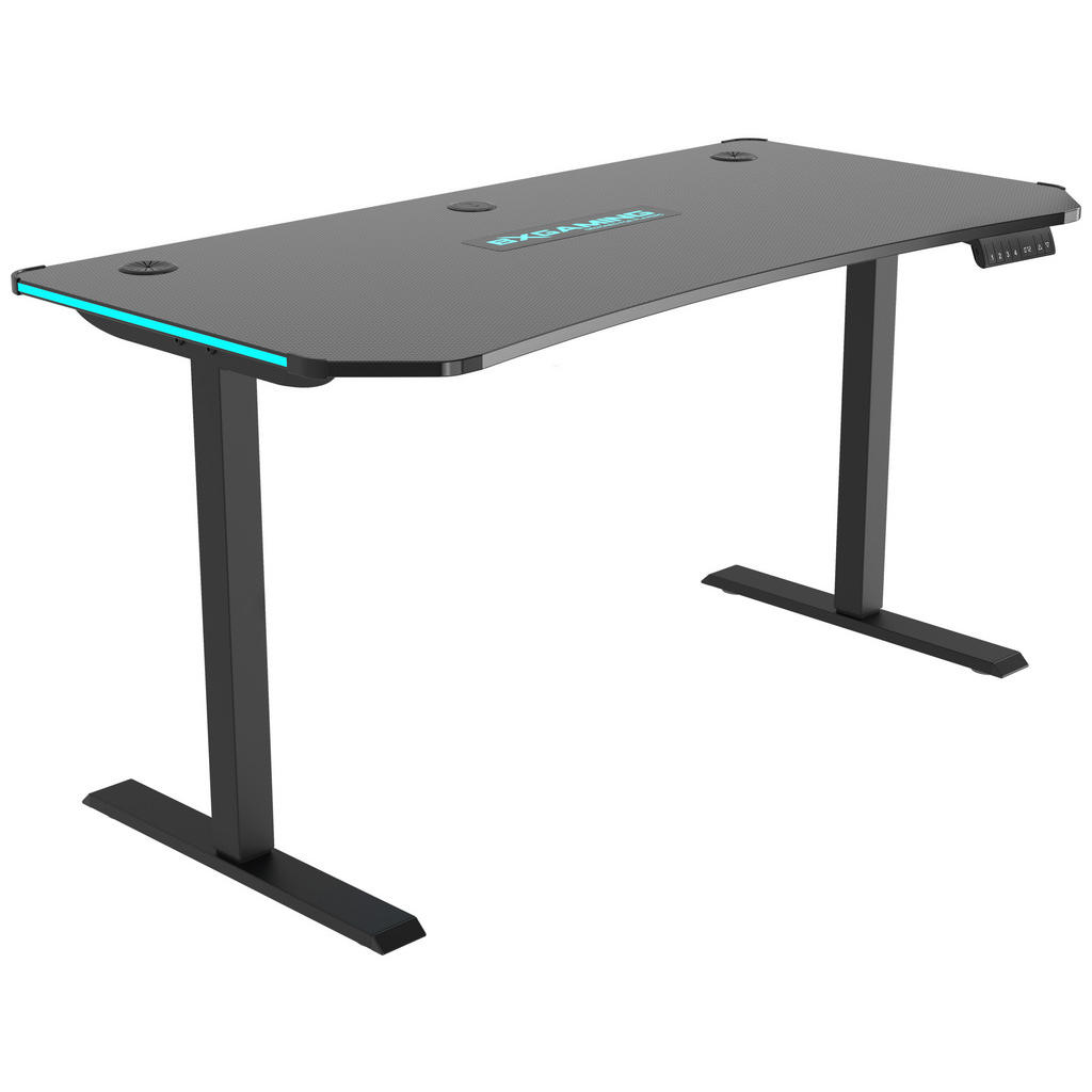 BX Gaming HERNÍ STŮL, černá, 140/70/73-118 cm