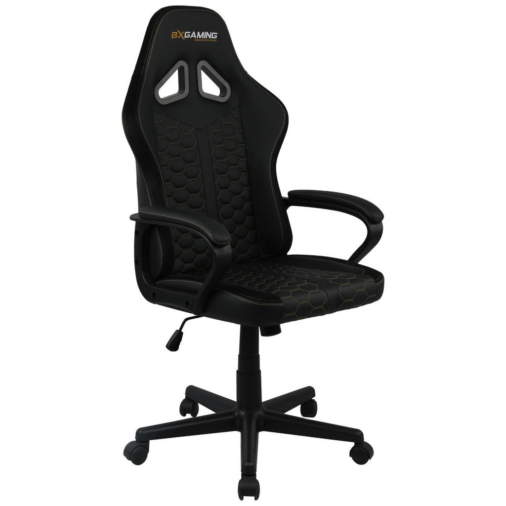 BX Gaming HERNÍ ŽIDLE, vzhled kůže, černá