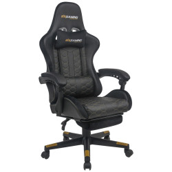 BX Gaming HERNÍ ŽIDLE, vzhled kůže, samet, černá