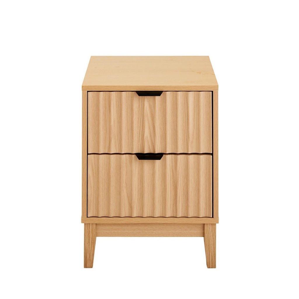Calicosy NOČNÍ stolek se 2 zásuvkami s vlnitým čelem, V 52 cm - BOLOGNE