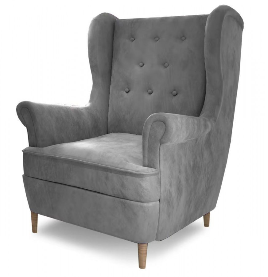 Čalouněné křeslo aros - šedá