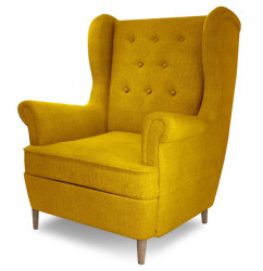 Čalouněné křeslo aros - žlutá