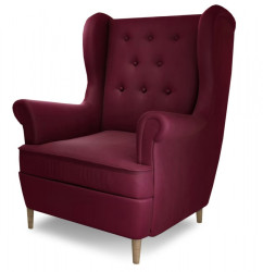 Čalouněné křeslo ušák aros - šedá - monolith 84