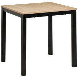 Carryhome JÍDELNÍ STŮL, černá, Sonoma dub, 80-120/70/76 cm